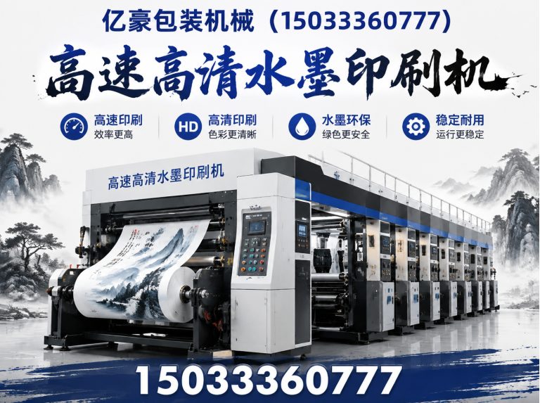 河北沧州经济开发区高速高清水墨印刷机展示图